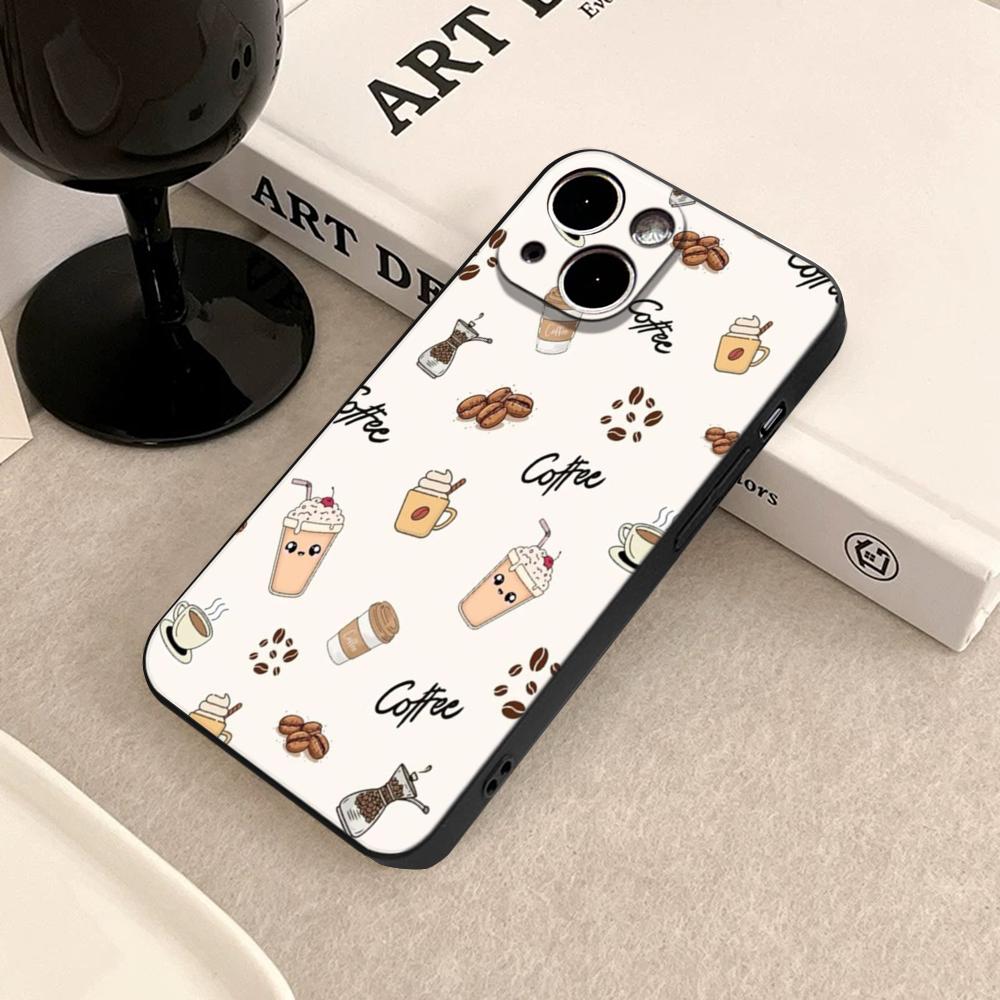 Coffee X - Croissant Coffee Pattern Phone Case For