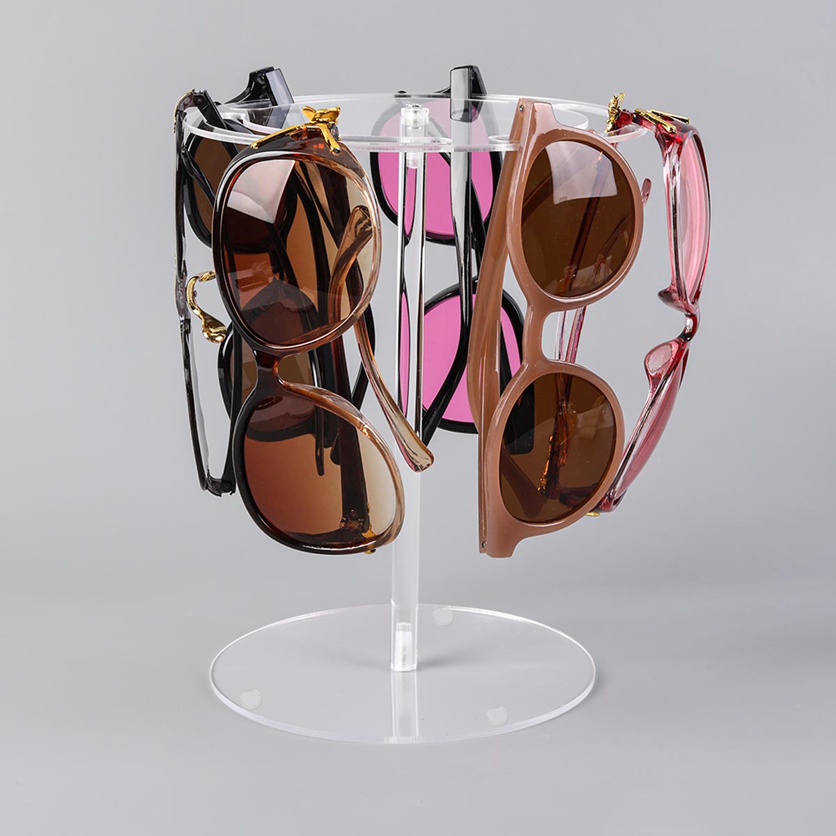Puck Screen Mesh - 1pc Transparent Rotatable Sunglasses Display Stand