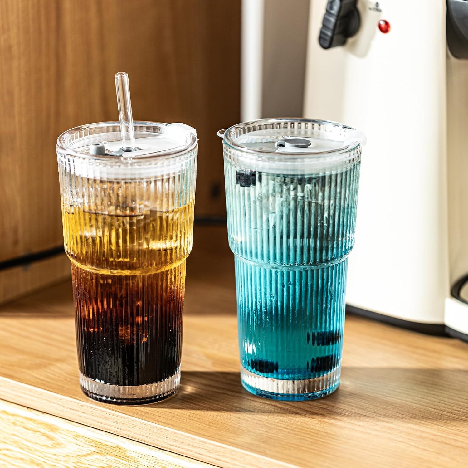 Modern Ribbed Glass Tumbler 20 - Coffee Equipment Set 리뷰 및 가격