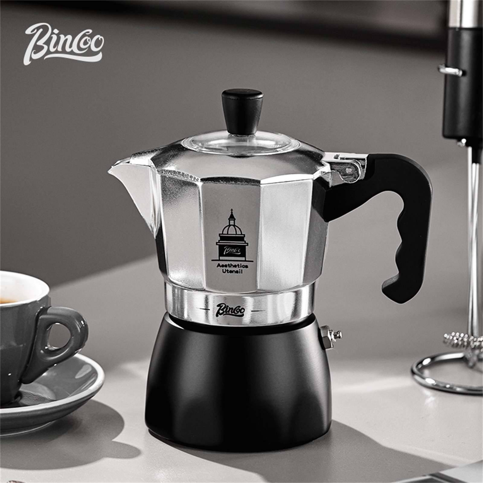 BINCOO Double Valve Moka Pot，E - Coffee Equipment Set 리뷰 및 가격