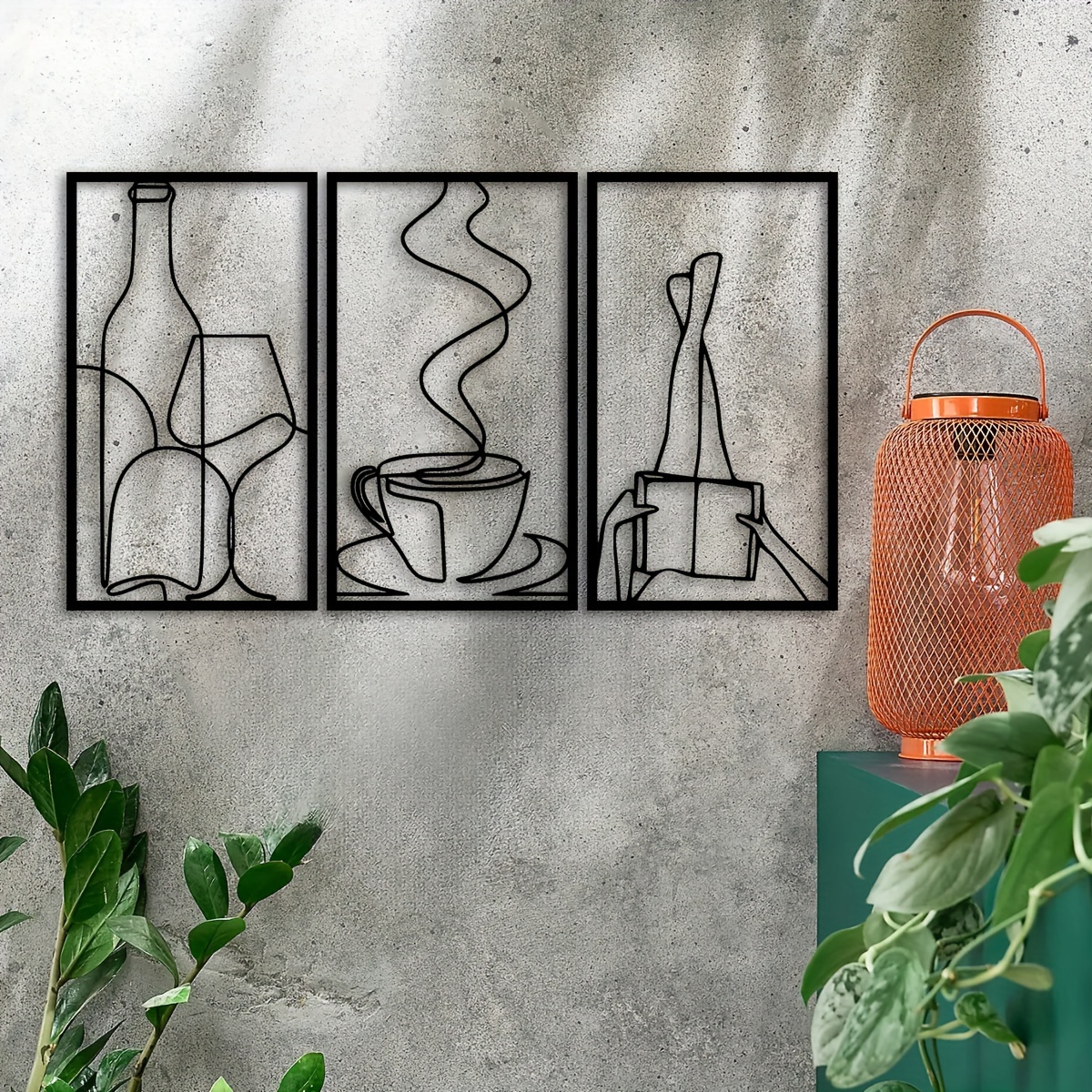 A Set of Three Stylish Metal W - Coffee X 리뷰 및 가격