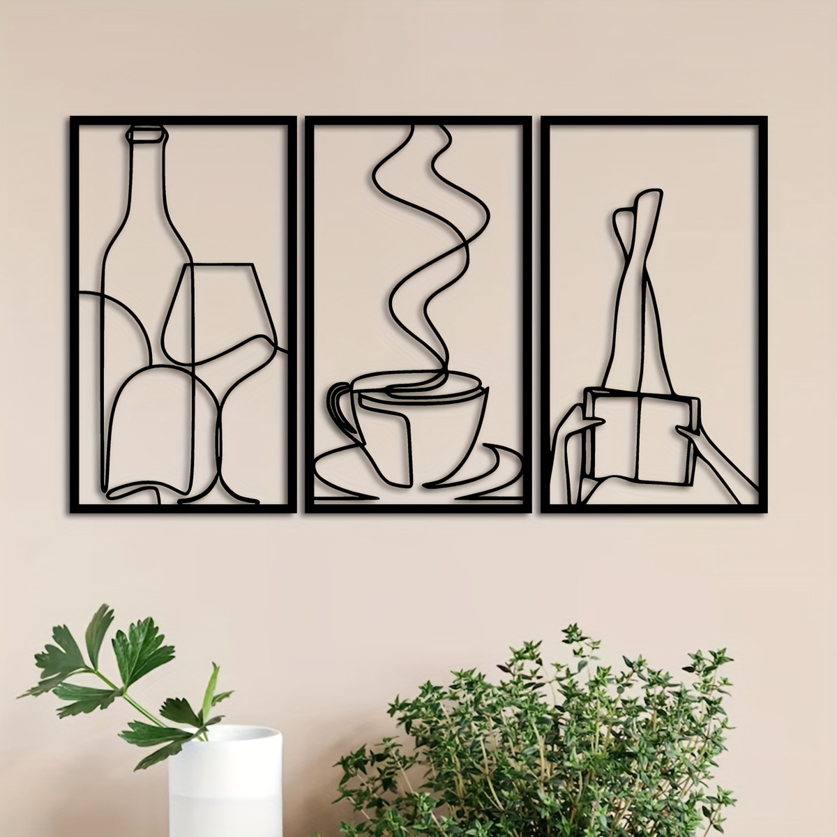 A Set of Three Stylish Metal W - Coffee X 리뷰 및 가격
