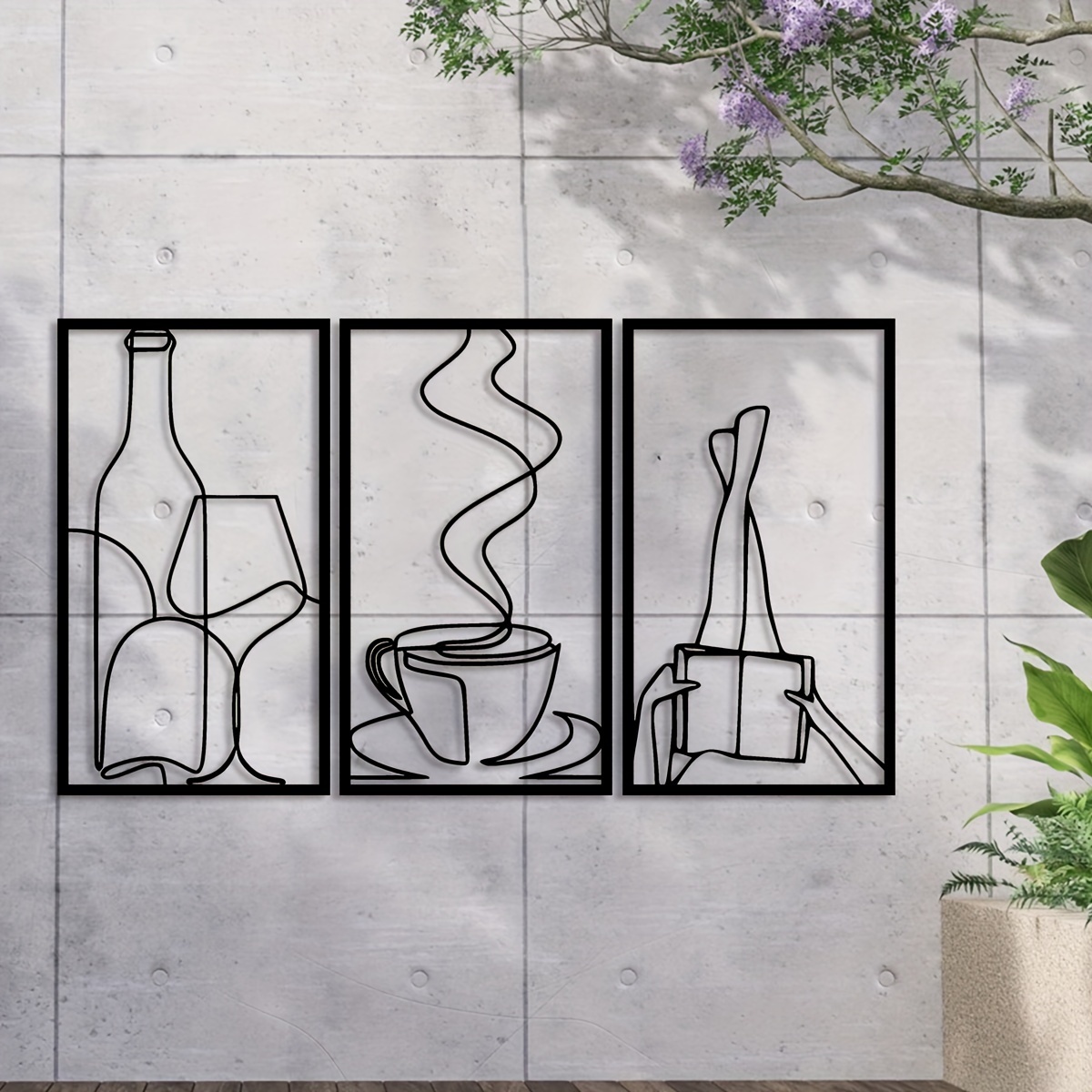 A Set of Three Stylish Metal W - Coffee X 리뷰 및 가격