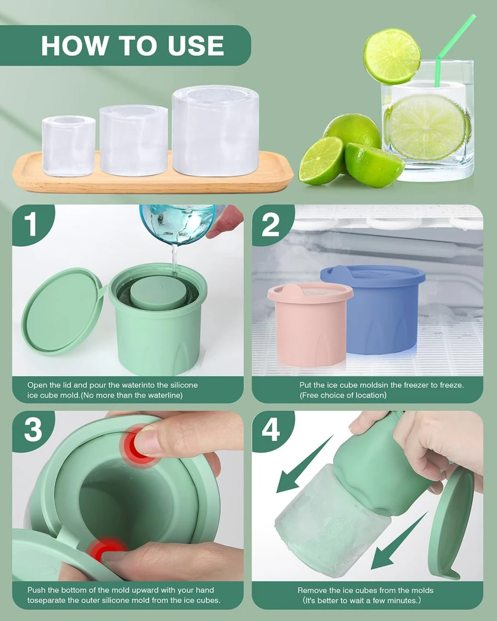 Large Ice Cube Tray Silicone C - Coffee Equipment Tray 리뷰 및 가격