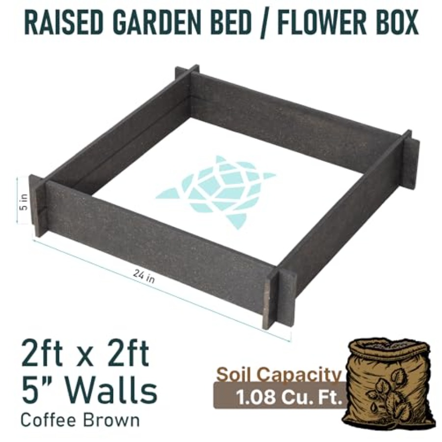 Raised Garden Bed Outdoor Pati - Coffee X 리뷰 및 가격