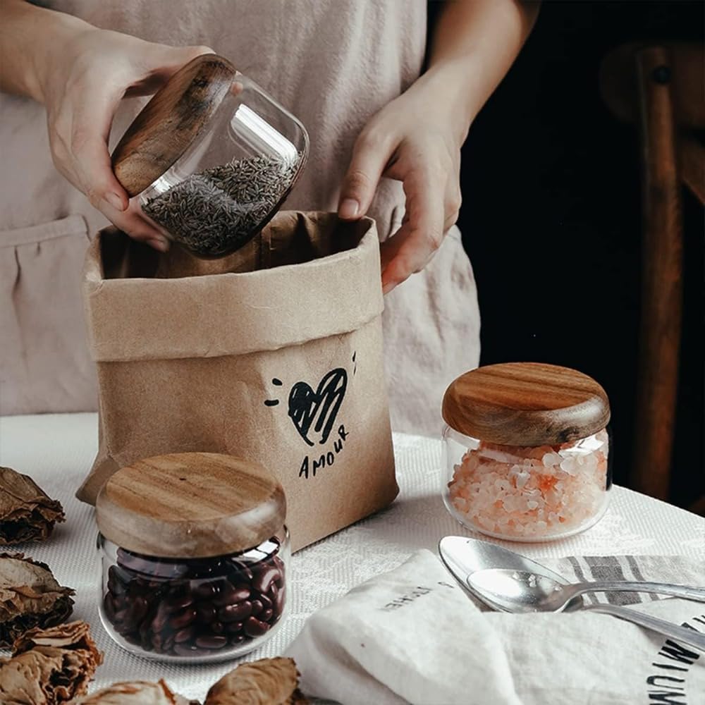 Glass Food  Containers with Wo - Coffee X 리뷰 및 가격