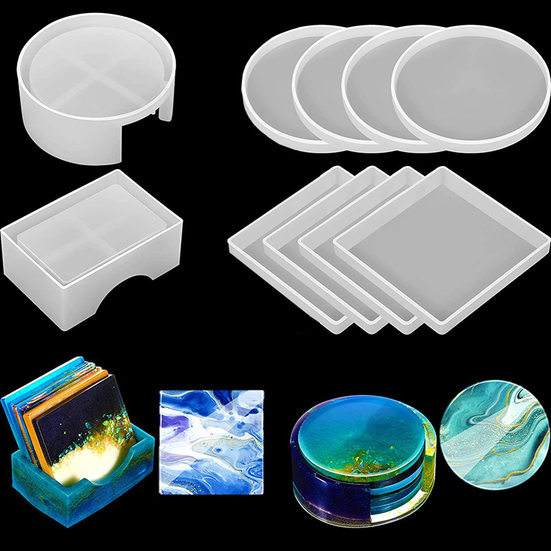 Round Square Coaster Silicone  - Coffee Equipment Tray 리뷰 및 가격
